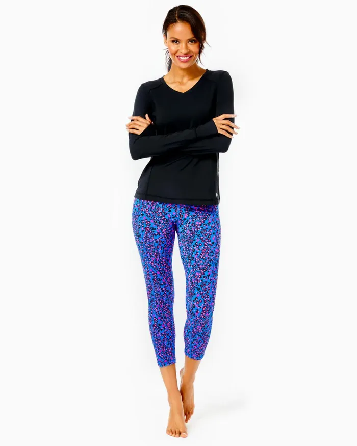 Tops Women Lilly Pulitzer UPF 50 Luxletic Renay Sunguard Top Onyx Tops Women Lilly Pulitzer UPF 50 Luxletic Renay Sunguard Top Onyx