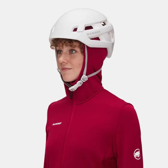 Tops Women Mammut Aconcagua Light ML Hooded Jacket Blood Red Tops Women Mammut Aconcagua Light ML Hooded Jacket Blood Red