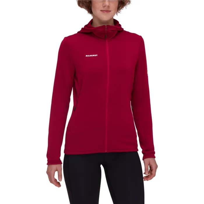 Tops Women Mammut Aconcagua Light ML Hooded Jacket Blood Red Tops Women Mammut Aconcagua Light ML Hooded Jacket Blood Red