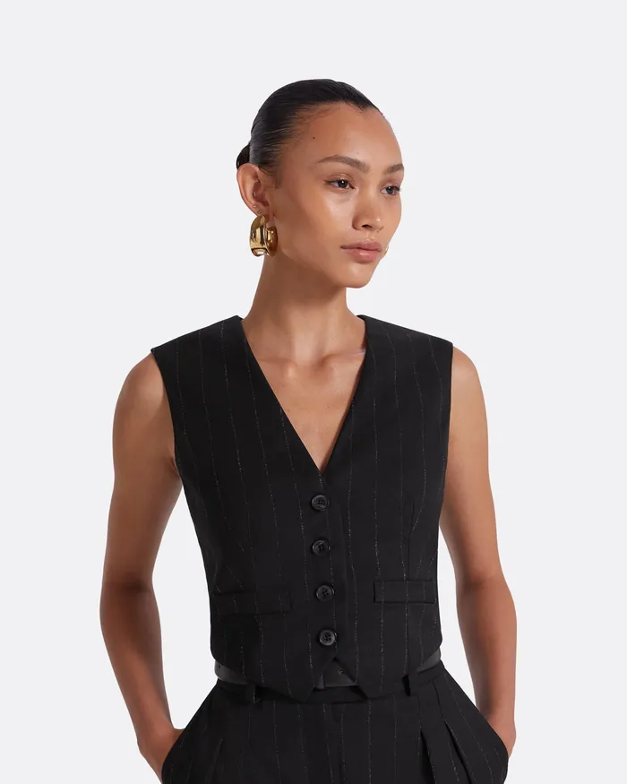 Tops Women Safiyaa Lana Black Waistcoat Black