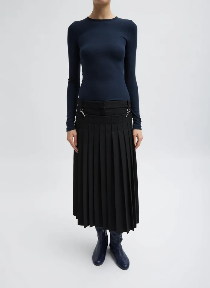 Tops Women Tibi Circular Ribbed Crewneck Pullover TShirt