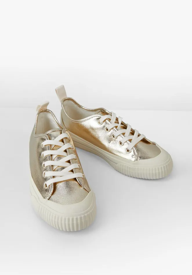 Trainers Women Hush Leyton Canvas Trainers Gold