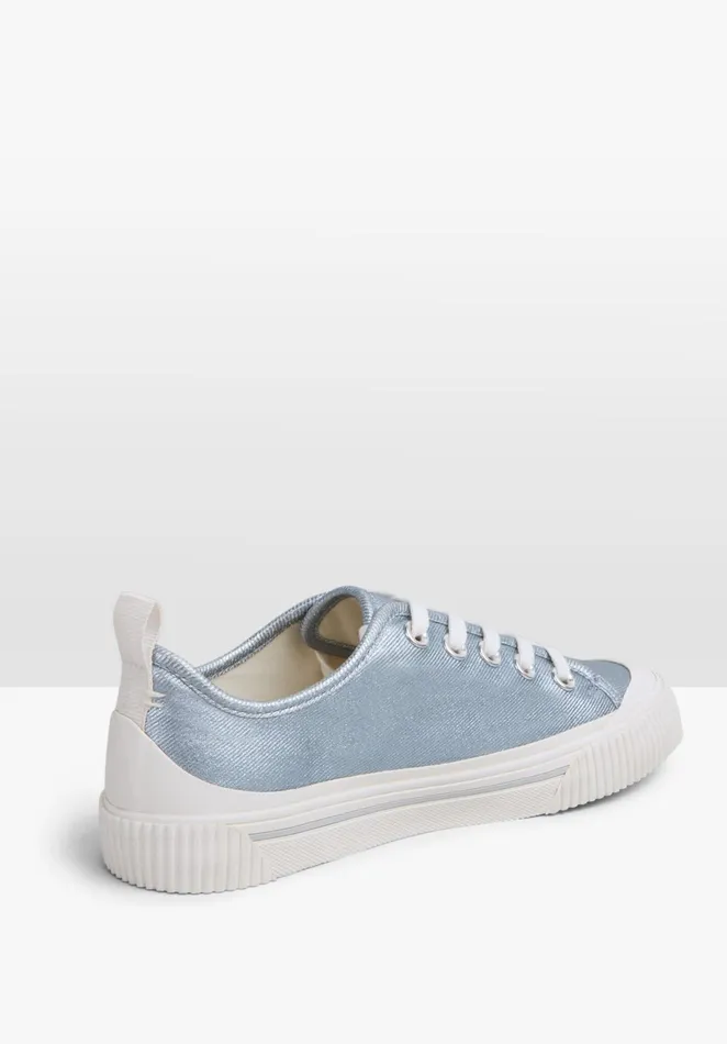 Trainers Women Hush Leyton Canvas Trainers Metallic Pale Blue