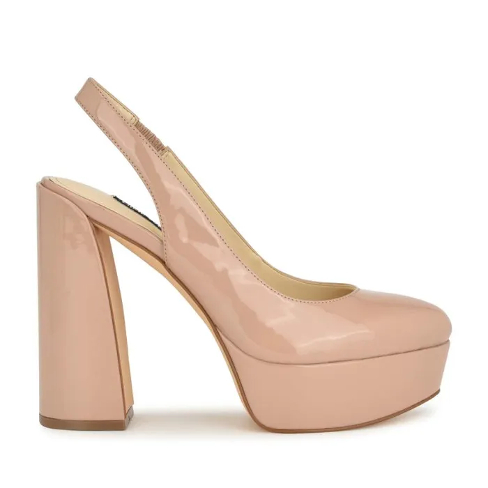 Trins Slingback Pumps Light Natural Women Nine West Heels