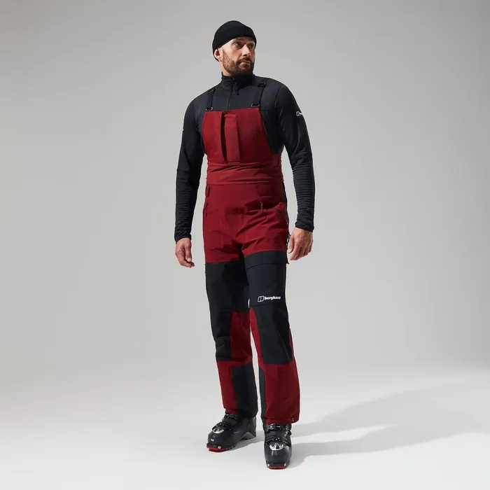 Trousers and Pants Men Berghaus MTN Arete Descend GTX Bib Pants 8211 Dark RedBlack