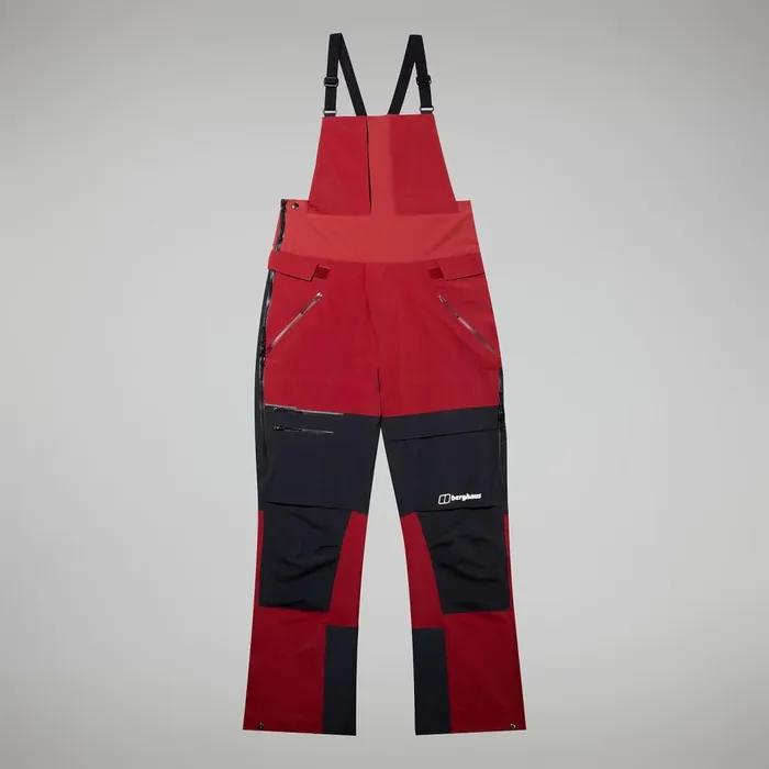 Trousers and Pants Men Berghaus MTN Arete Descend GTX Bib Pants 8211 Dark RedBlack
