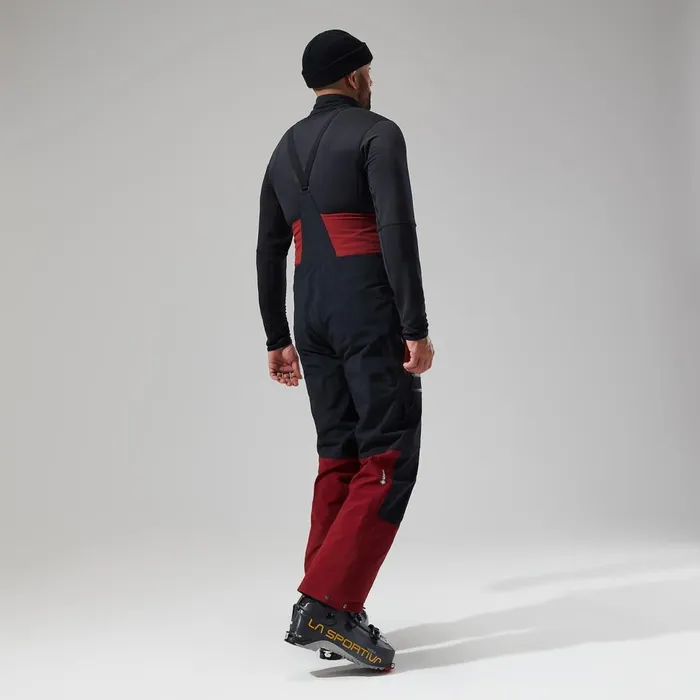 Trousers and Pants Men Berghaus MTN Arete Descend GTX Bib Pants 8211 Dark RedBlack