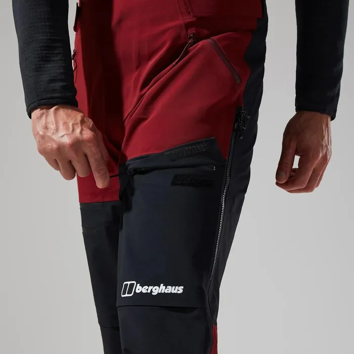 Trousers and Pants Men Berghaus MTN Arete Descend GTX Bib Pants 8211 Dark RedBlack