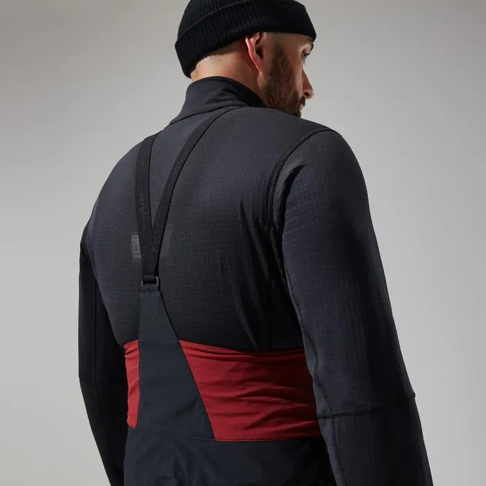 Trousers and Pants Men Berghaus MTN Arete Descend GTX Bib Pants 8211 Dark RedBlack