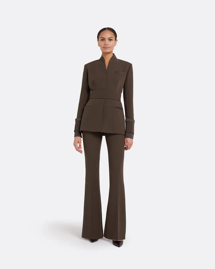 Trousers Halluana Chocolate Trousers Chocolate 8211 Safiyaa Women
