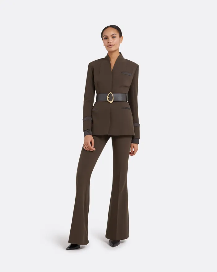 Trousers Halluana Chocolate Trousers Chocolate 8211 Safiyaa Women