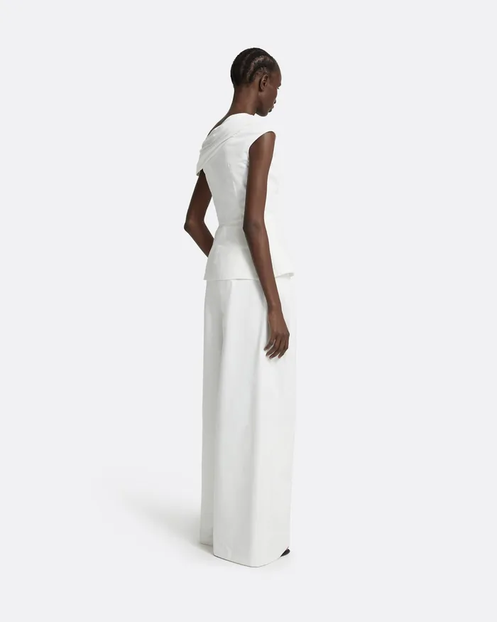 Trousers Safiyaa Women Benette Ivory Trousers Ivory