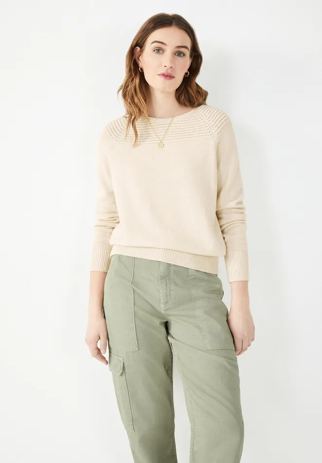 Trousers Women Hush Fenn Cuffed Cargo Chinos Seagrass Green