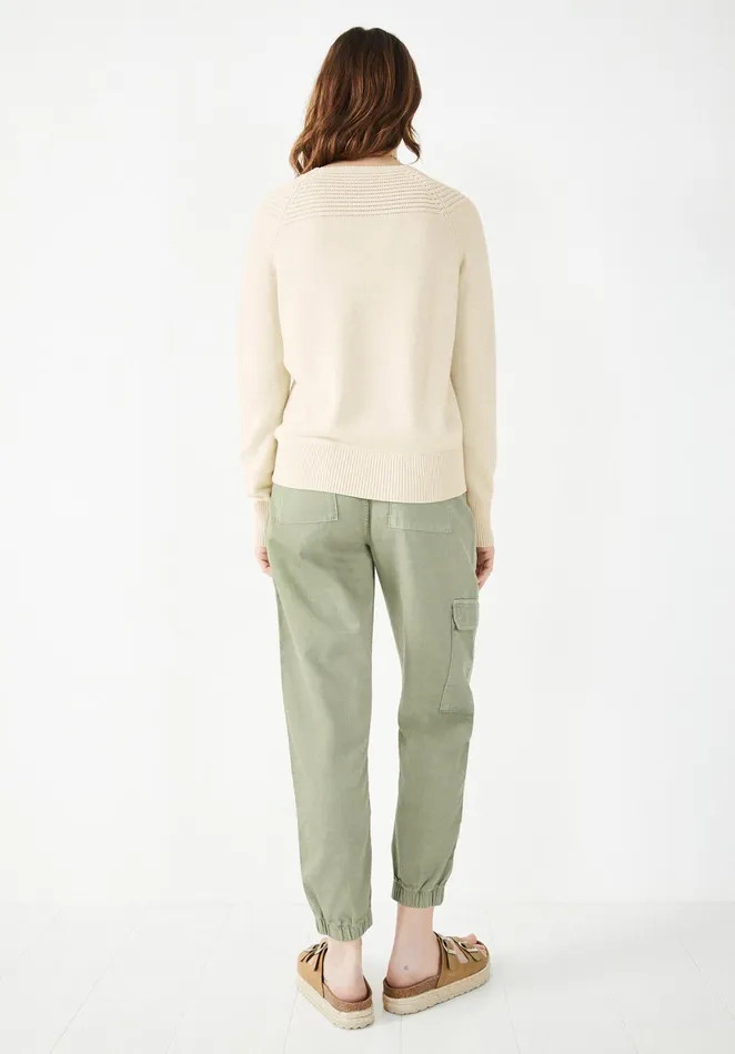 Trousers Women Hush Fenn Cuffed Cargo Chinos Seagrass Green