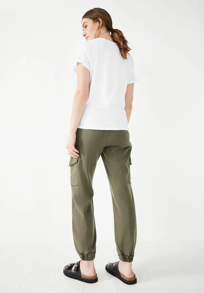 Trousers Women Hush Washed Cargo Trousers Khaki
