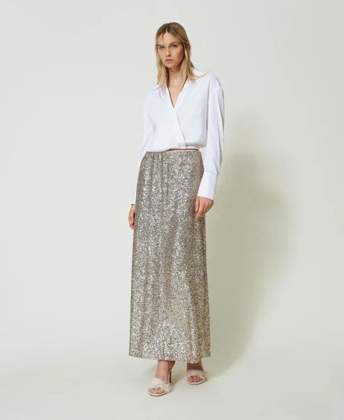 Twinset Blouses And Shirts Poplin Crossover Blouse White 8211 Clothing