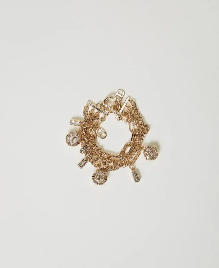 Twinset Jewellery Multistrand Bracelet With Pendants New Gold 8211 Accessories