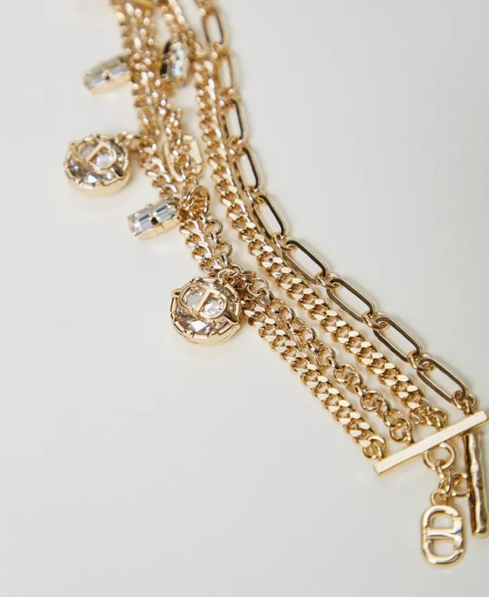 Twinset Jewellery Multistrand Bracelet With Pendants New Gold 8211 Accessories