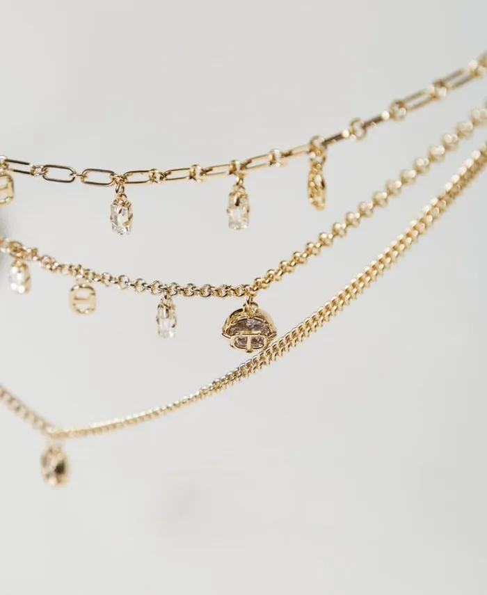 Twinset Jewellery Multistrand Necklace With Pendants New Gold 8211 Accessories