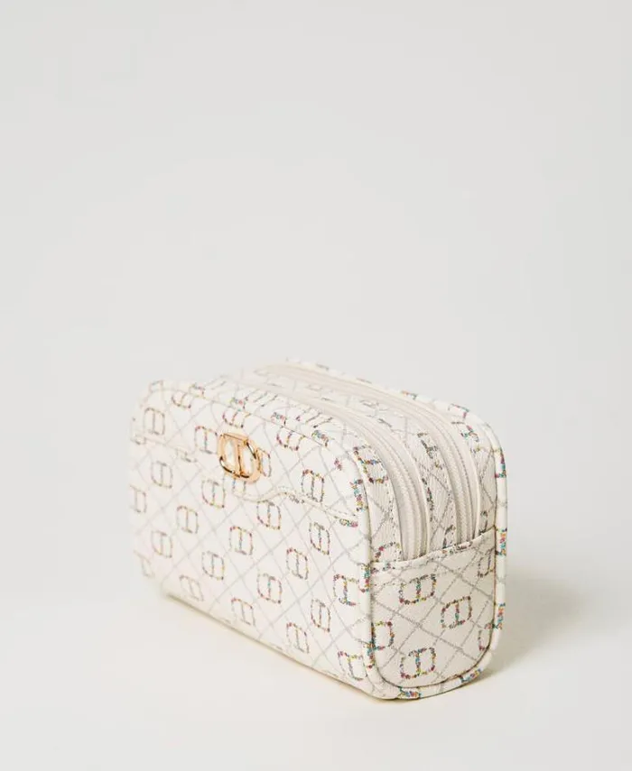 Twinset Other Accessories Beauty Case With Oval T Flower Oval T And Twinset Ivory 8211 Accessories
