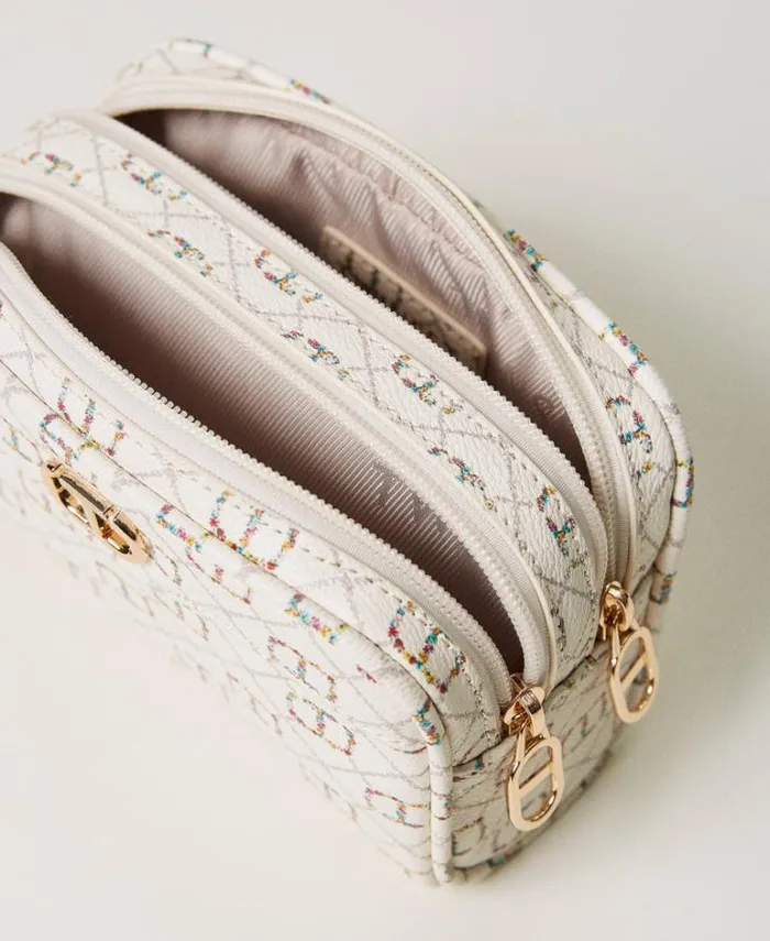 Twinset Other Accessories Beauty Case With Oval T Flower Oval T And Twinset Ivory 8211 Accessories