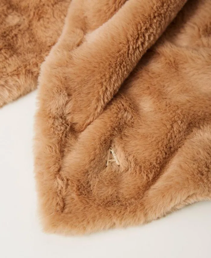 Twinset Scarves Faux Fur Scarf Beaver Brown 8211 Accessories