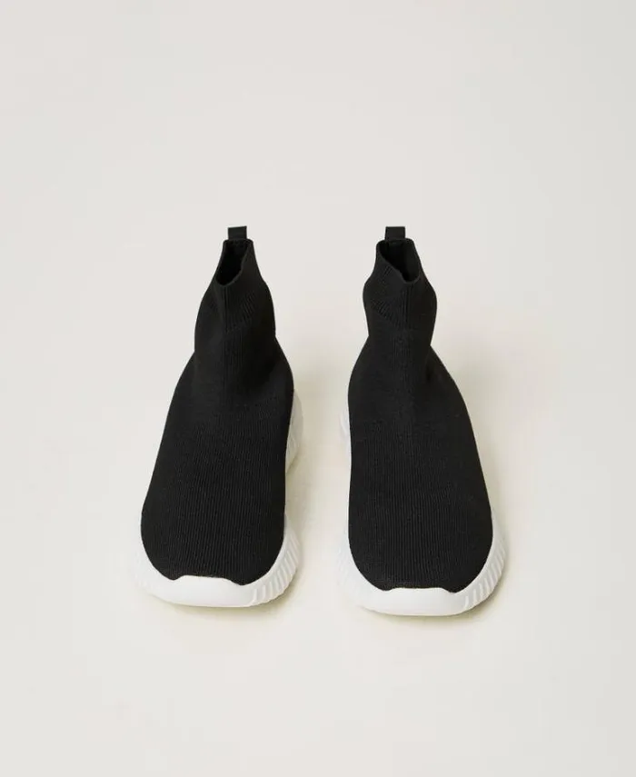Twinset Shoes Fessura Trainers With Oval T Black 8211 Girl