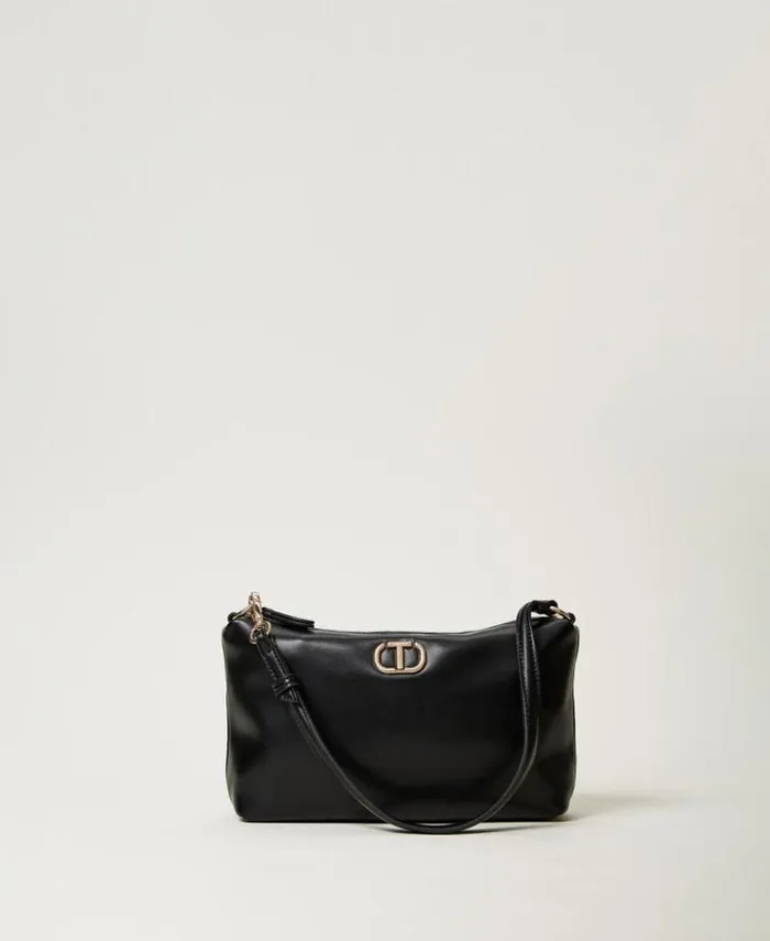 Twinset Shoulder Bags Mignon Shoulder Bag With Oval T Black 8211 Bags