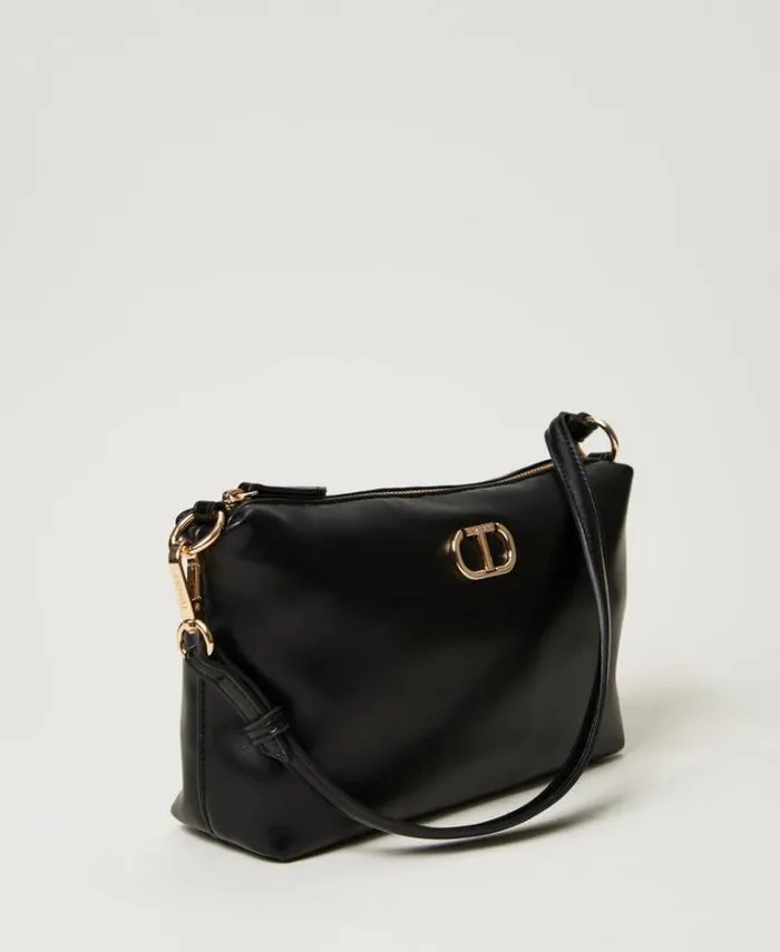 Twinset Shoulder Bags Mignon Shoulder Bag With Oval T Black 8211 Bags