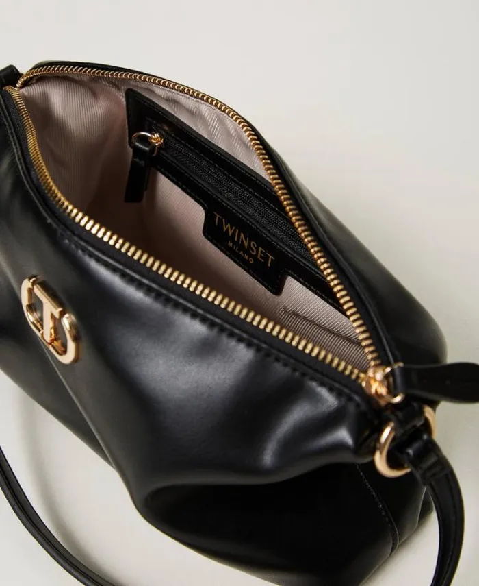 Twinset Shoulder Bags Mignon Shoulder Bag With Oval T Black 8211 Bags