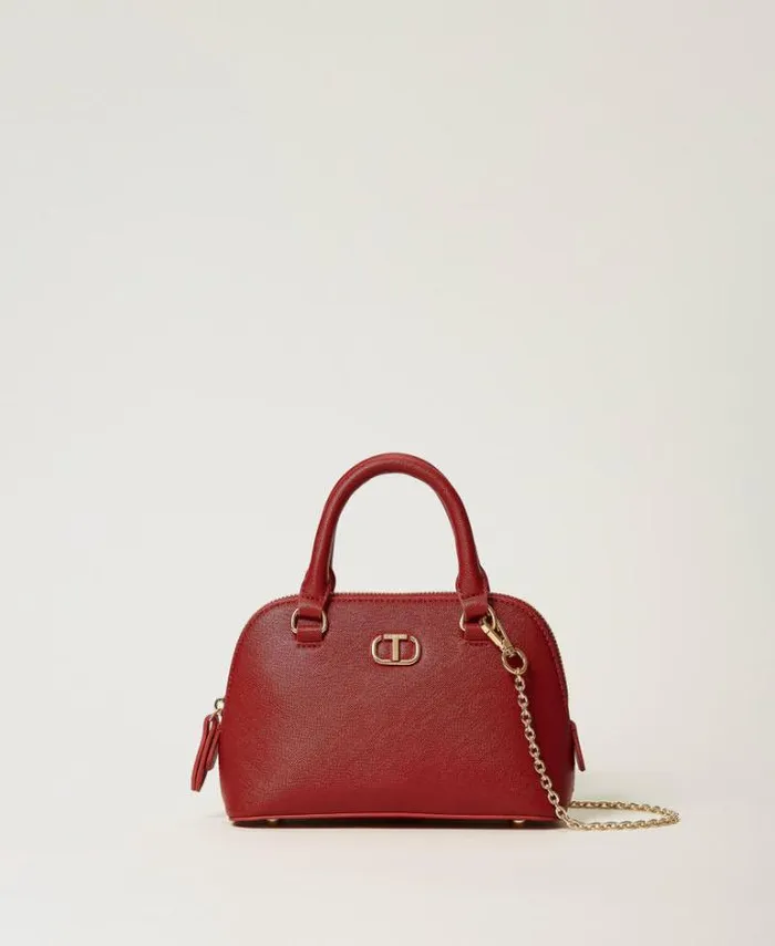 Twinset Shoulder Bags Mini Shoulder Bag With Oval T Pompeiian Red 8211 Bags
