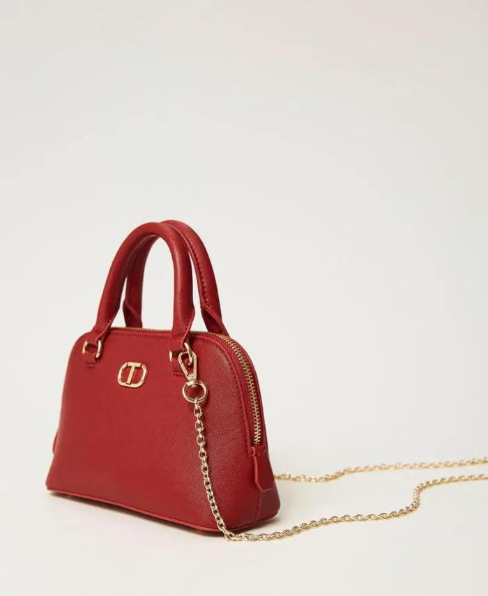 Twinset Shoulder Bags Mini Shoulder Bag With Oval T Pompeiian Red 8211 Bags