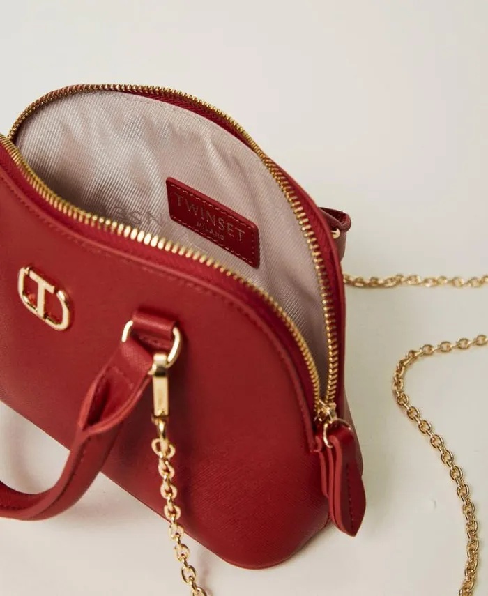 Twinset Shoulder Bags Mini Shoulder Bag With Oval T Pompeiian Red 8211 Bags