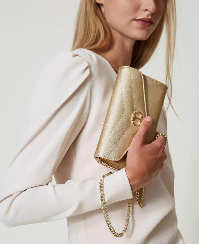 Twinset Shoulder Bags Mini Smartphone Bag With Shoulder Strap Yellow Gold 8211 Bags