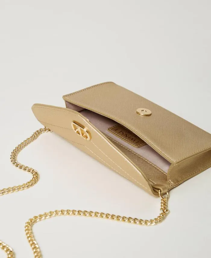 Twinset Shoulder Bags Mini Smartphone Bag With Shoulder Strap Yellow Gold 8211 Bags