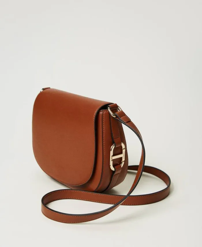Twinset Shoulder Bags Shoulder Bag With Oval T Buckle Leather Brown 8211 Bags