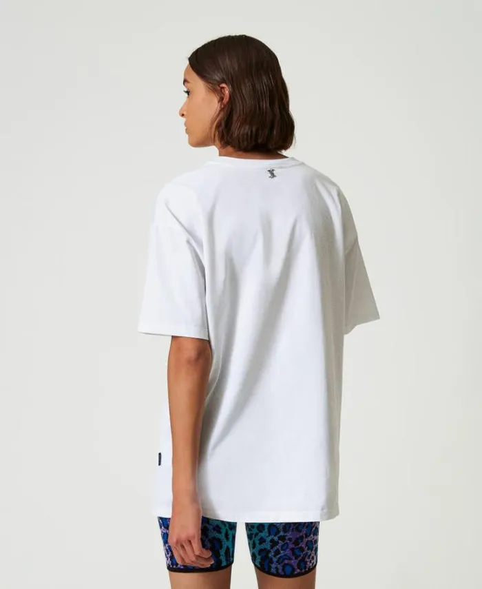 Twinset TShirts And Tops MYFO Oversize Tshirt With Print And Embroidery Colourful Bear 8211 Clothing