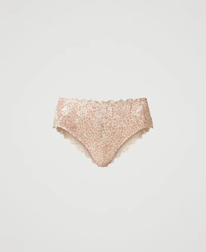 Twinset Underwear And Nightwear Animal Print Tulle Brazilian Briefs Multicolour Animal Print 8211 Clothing
