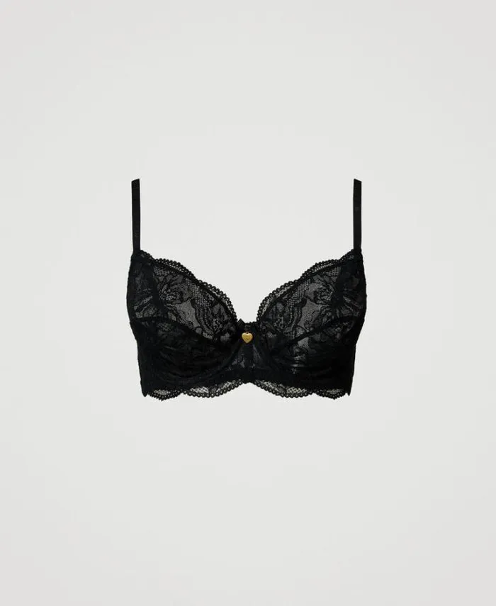 Twinset Underwear And Nightwear Underwired Lace Bra Black 8211 Clothing