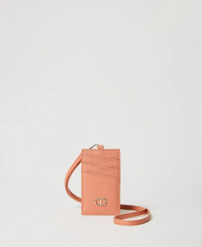 Twinset Wallets And Keyrings Card Holder With Strap Mousse Pink 8211 Accessories