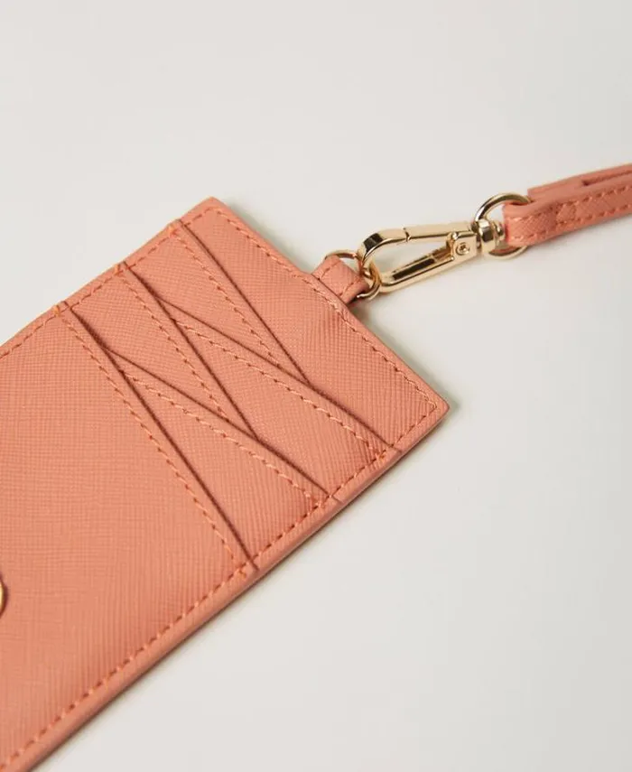 Twinset Wallets And Keyrings Card Holder With Strap Mousse Pink 8211 Accessories
