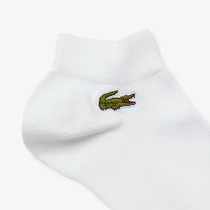 Underwear and Socks MenWomen Lacoste Men039s Low Sport Socks 3Pack White Z92