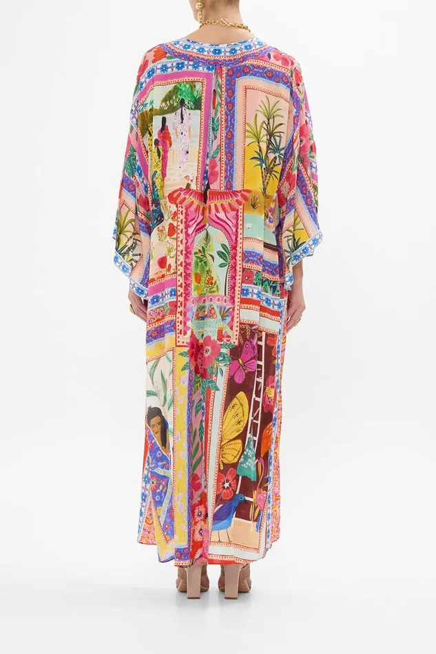 V NECK KAFTAN WITH TIES ROEQIYAS REALM Roeqiyas Realm Womens Camilla Kaftans