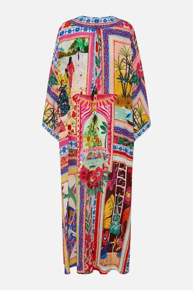 V NECK KAFTAN WITH TIES ROEQIYAS REALM Roeqiyas Realm Womens Camilla Kaftans