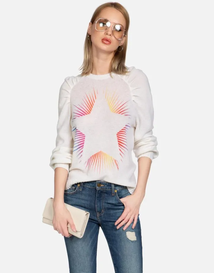 Vida Bright Starburst Creme Women Lauren Moshi Sweaters and Knits