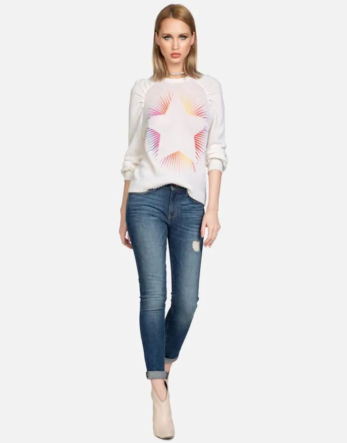 Vida Bright Starburst Creme Women Lauren Moshi Sweaters and Knits