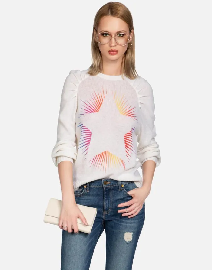 Vida Bright Starburst Creme Women Lauren Moshi Sweaters and Knits
