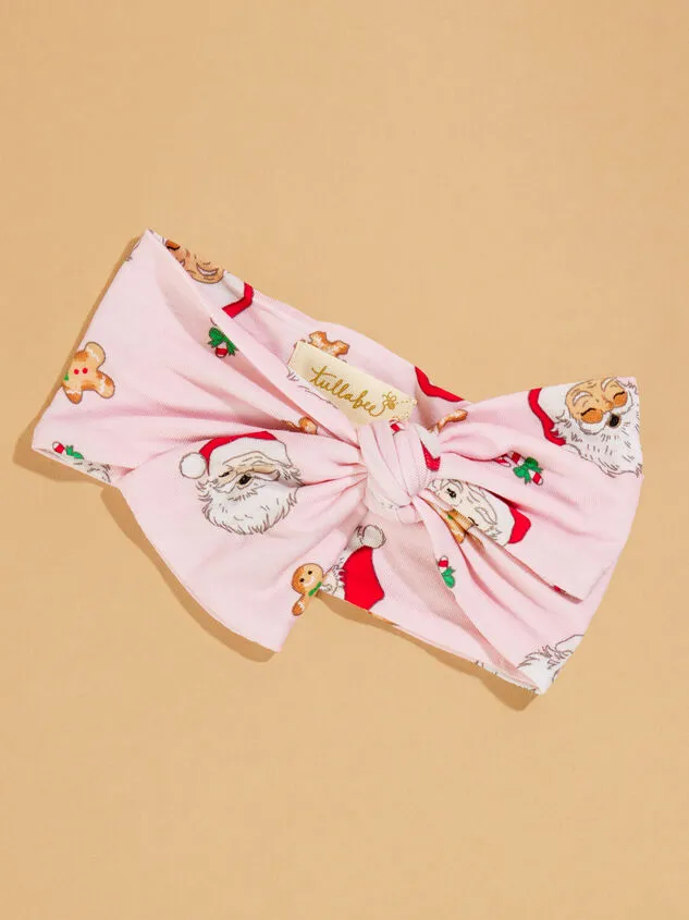 Vintage Santa Bow Headband Pink GirlBoy Altar039d State Headwear