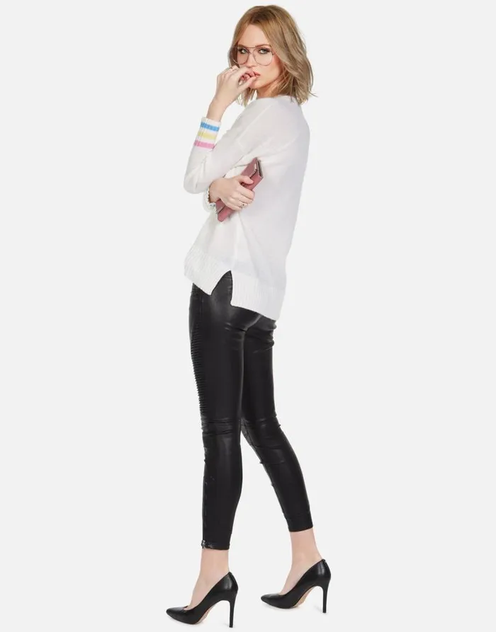 Vivian Dripping Star Creme Women Lauren Moshi Sweaters and Knits