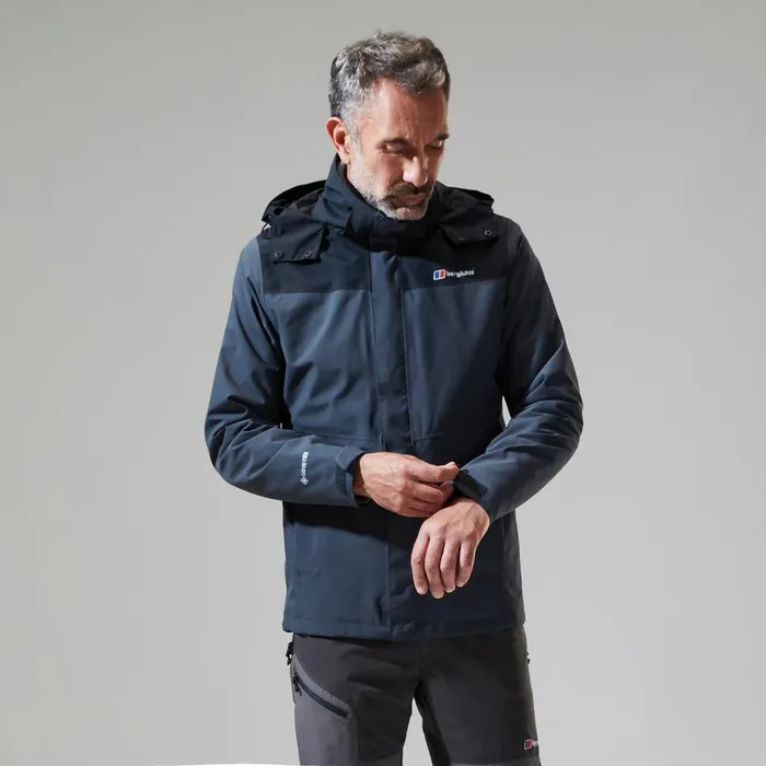 Waterproof Men Berghaus Hillwalker InterActive Jacket 8211 Dark GreyBlack